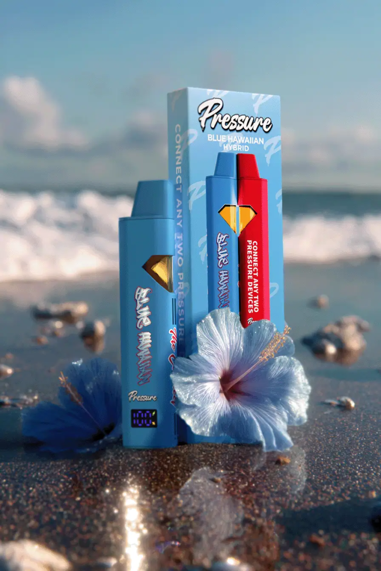 Pressure Blue Hawaiian Hybrid 2g Disposable Vape Flavor | Live Resin THC Vape Pen