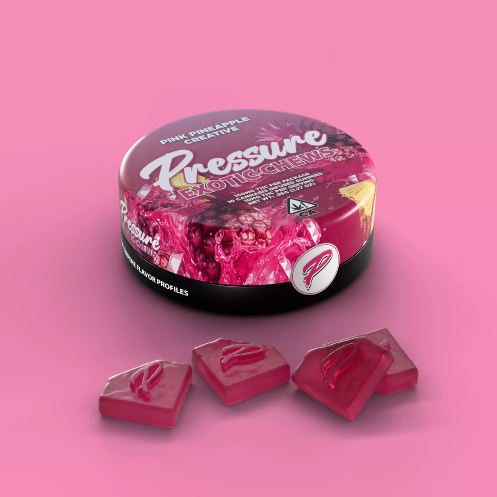 Pressure Extracts Pink Pineapple Flavor Gummies – Exotic THC Creative Edibles